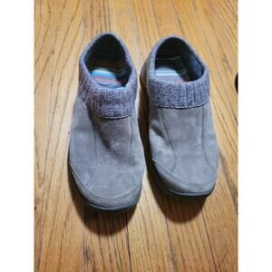 Dansko Women’s Eartha Suede Mule Tan Knit Collar Clogs Sz 41 EU 10.5 US